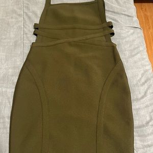 Top shop olive green cocktail dress Women’s size 2